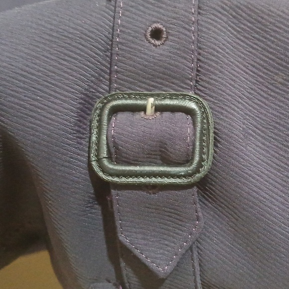 Burberry Dark Purple Trench Coat - Picture 8 of 14